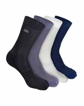 heelium Pack of 4 Bamboo Men Crew Socks - Odour Free & Breathable-picture-38