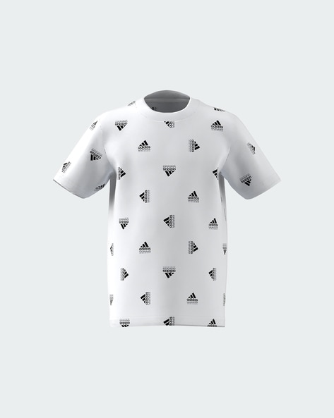 Adidas Kids Logo Print Round-Neck T-Shirt