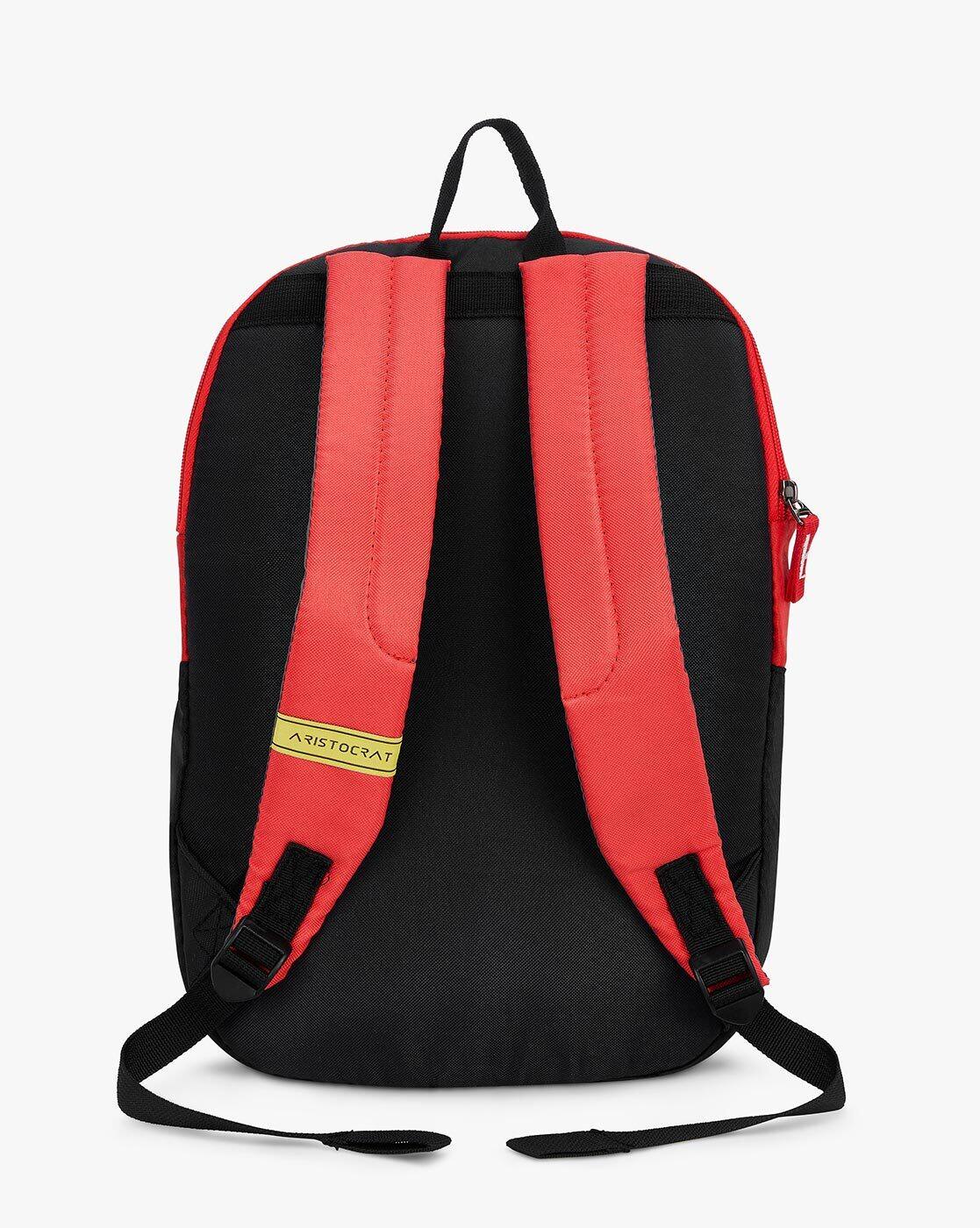 aristocrat unisex red laptop backpack All-Sport Custom Backpack; Athletic Gold/Graphite/Black – Premium PU Fabric Aristocrat Backpack,