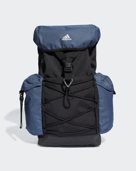 Black and fashion blue adidas backpack