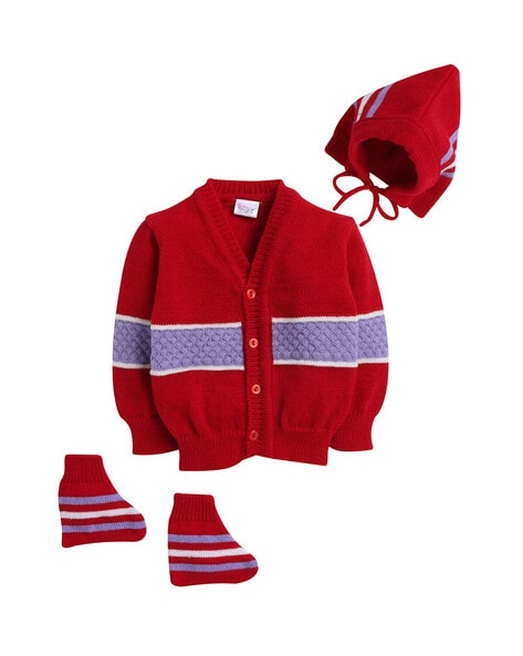 Infant red hot sale cardigan sweater