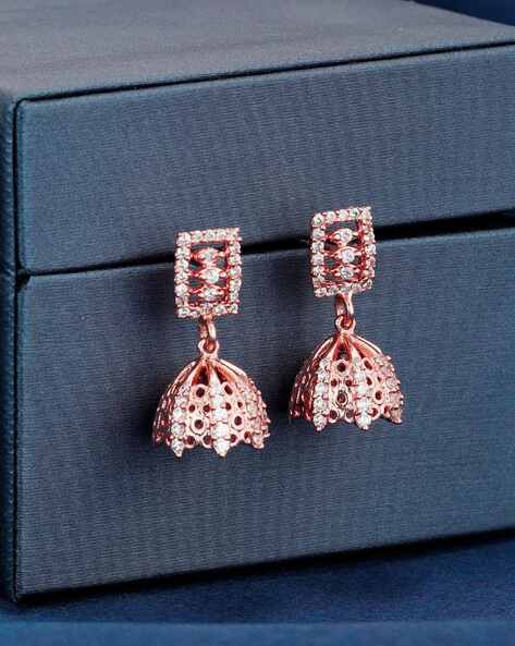 Buy Leaf Trail Rose Gold Plated Sterling Silver Earrings by Mannash  Jewellery