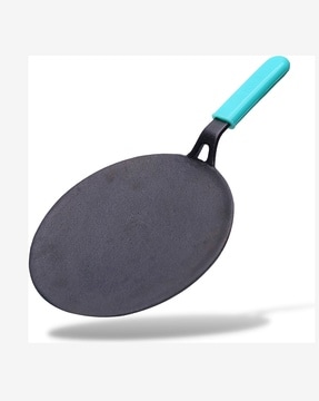 M&M-Meyer Pre-Seasoned Non-stick Cast Iron Tawa, 26 cm, Black