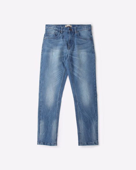 Mid-Wash Mid-Rise Jeans