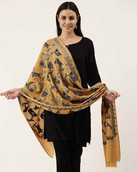 Embroidered Woollen Shawl Price in India