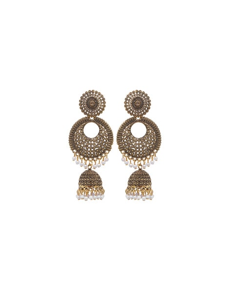 Flipkart.com - Buy DRP Peach Stylish Earrings / Jhumka For Girls / Women (  Pack of 1 Pair ) With Box Alloy Jhumki Earring Online at Best Prices in  India