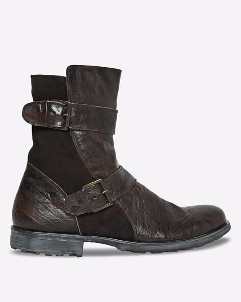 Shepard Leather Biker Boots