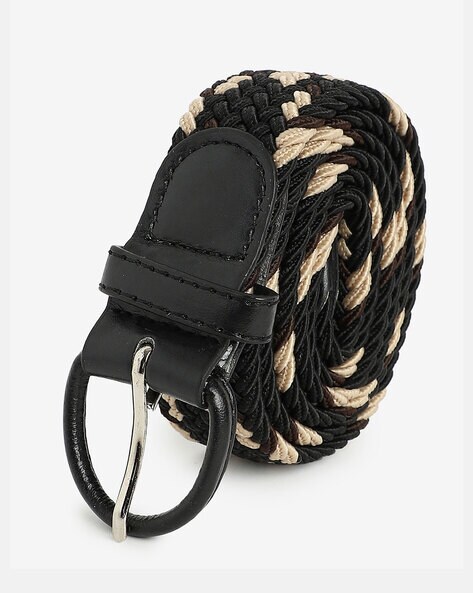 Multicoloured braided belt