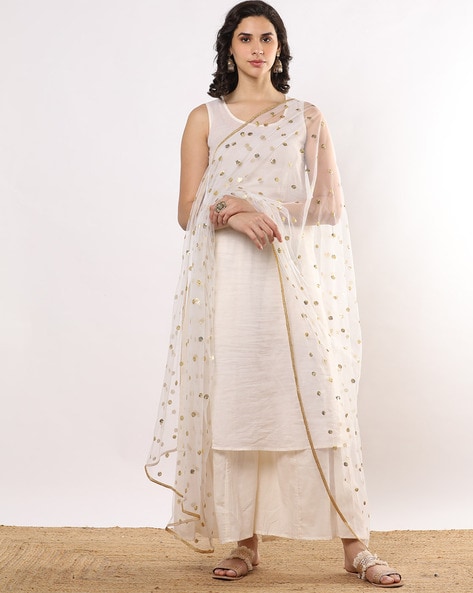 Women Dupatta with Sequin Embroidery Price in India