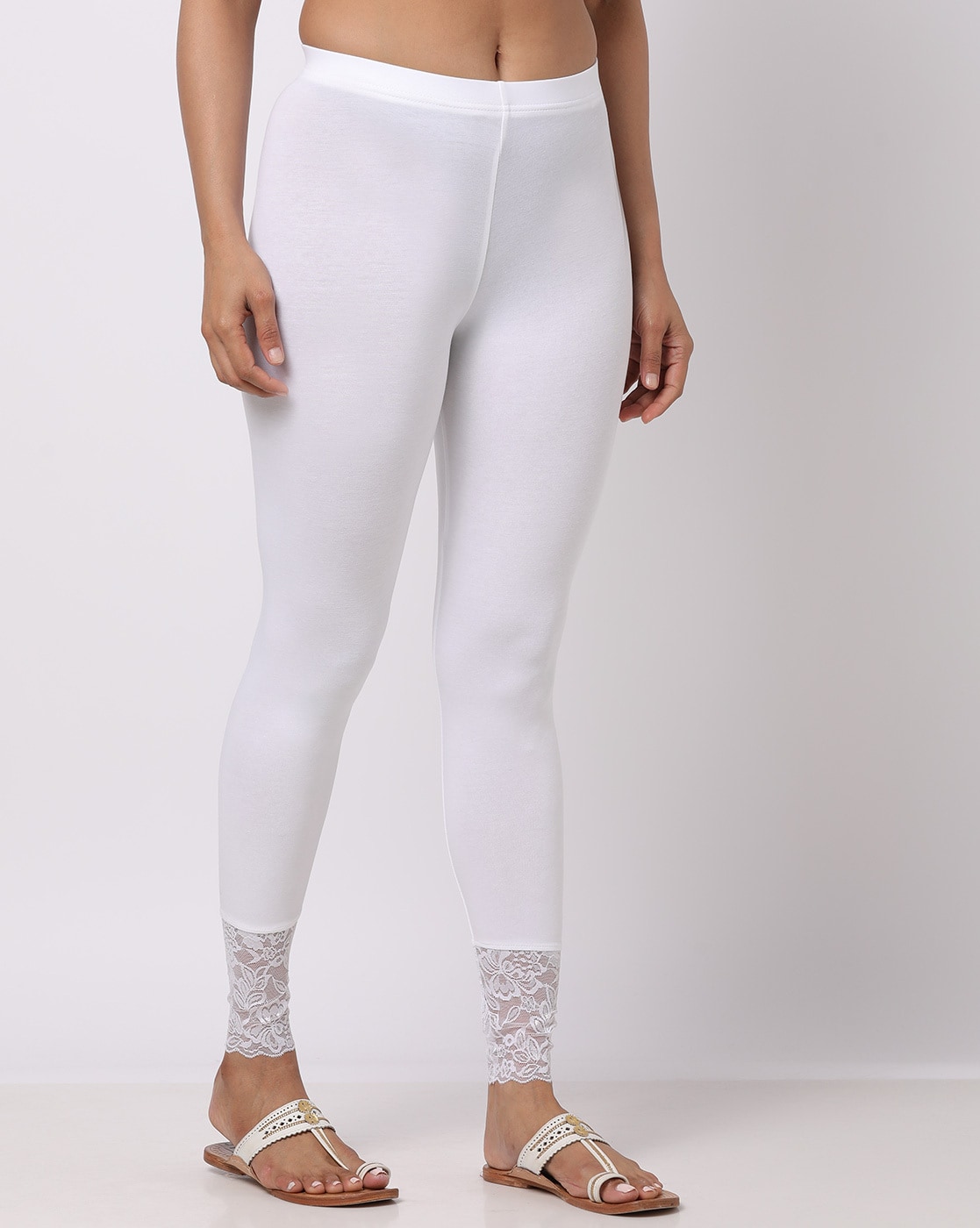 Buy Off White Leggings for Women by Svrnaa Online | Ajio.com-nextbuild.com.vn