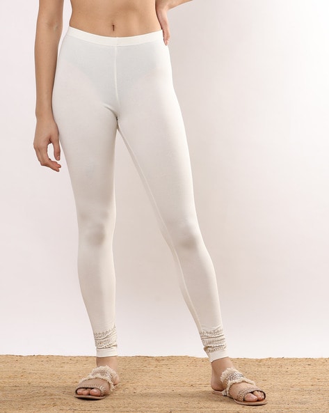 Buy White Leggings for Women by BUYNEWTREND Online | Ajio.com-nextbuild.com.vn