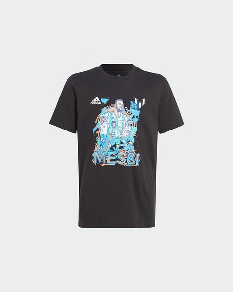 Adidas Kids Y Messi Crew-Neck T-Shirt