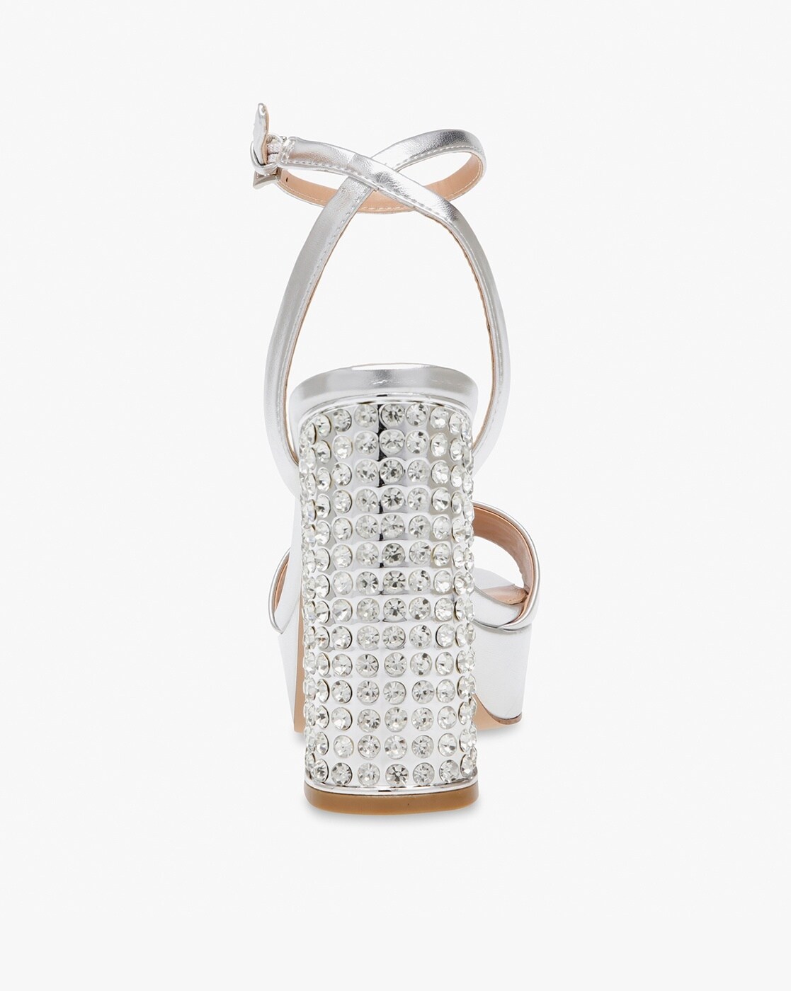 Everly Clear Diamante Block Heel Mules White – Collections London
