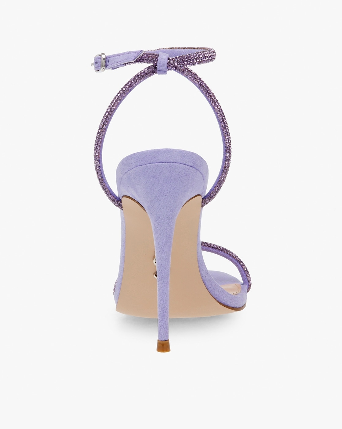 Lilac Leather-Look Square Toe Stiletto Sandals | New Look