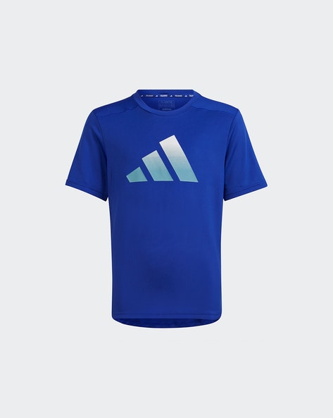 Adidas Kids Logo Print Round-Neck T-Shirt