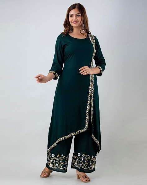 Buy Green Kurta Suit Sets for Women by OMASK Online Ajio