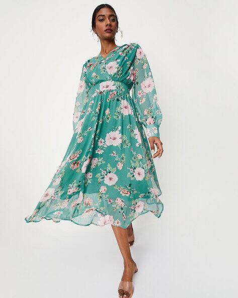 Buy Sea Green Dresses for Women by MAX Online | Ajio.com