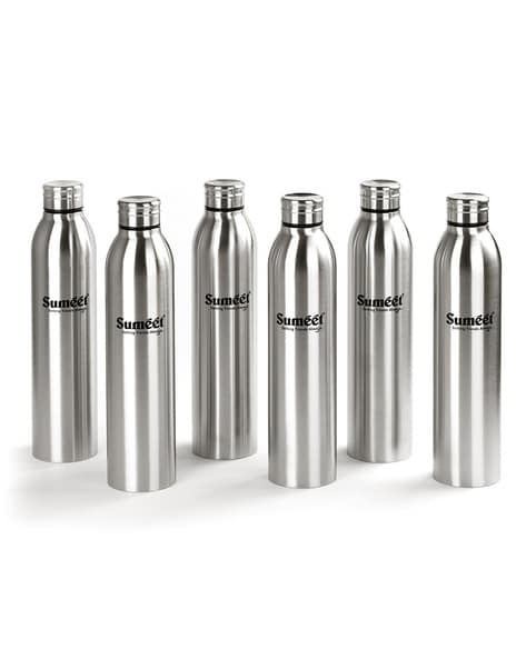 Sumeet Stainless Steel Double Walled Flask / Water Bottle, 24 Hours Hot and  Cold, 1000 ml, Silver