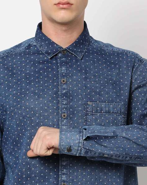 Buy online Boys Blue Printed Denim Casual Shirt from boys for Women by  Forever Young for ₹749 at 63% off | 2024 Limeroad.com