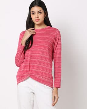 keiko Striped Crew-Neck Pullover-picture-36