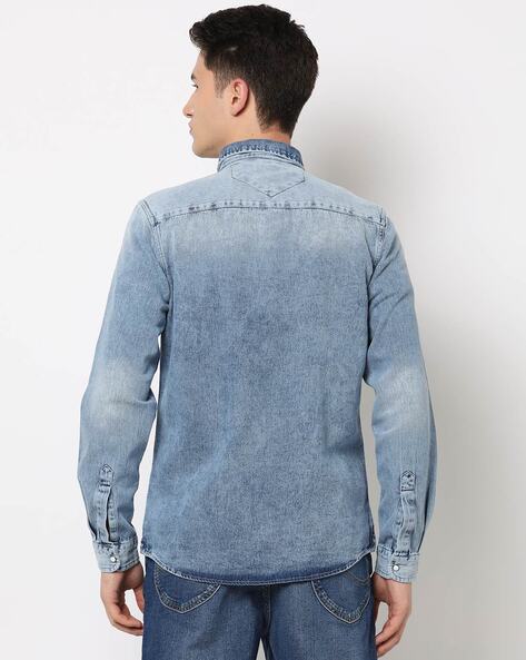 District Concept Store - LEE Western Denim Men Shirt - BluePrint (L643PLLH)