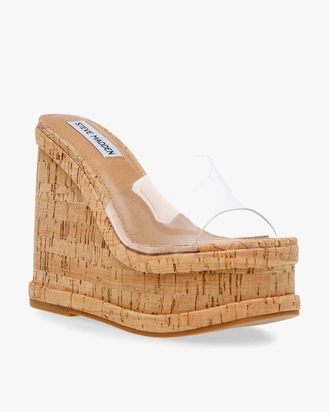 Steve madden 2024 clear wedge sandals