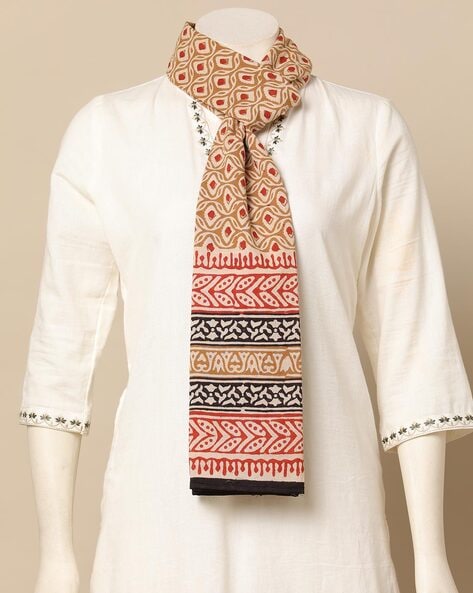 Handblock Print Cotton Stole Price in India