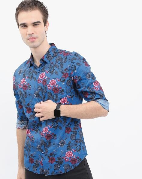 Floral cotton shirt sale