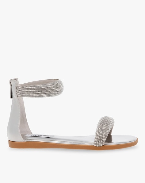 Steve Madden Adore braided sandals in white shiny  ASOS
