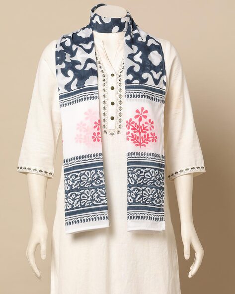 Handblock Print Cotton Stole Price in India