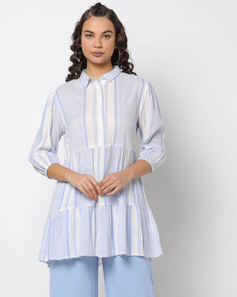 Printed Tunic with Collar