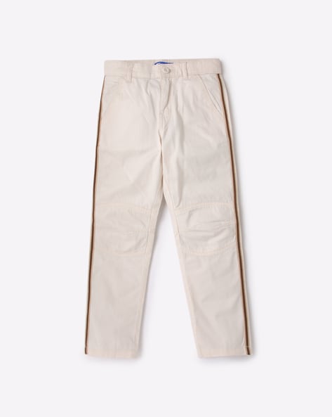 Cotton Flat-Front Pants