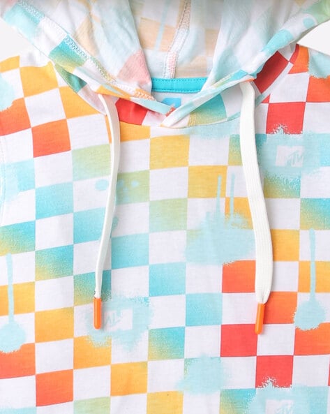 Rainbow hot sale checkerboard hoodie