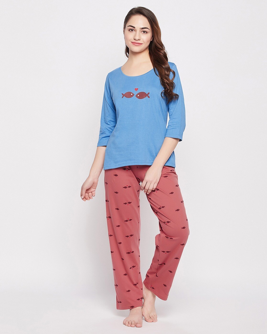 fish print pyjamas