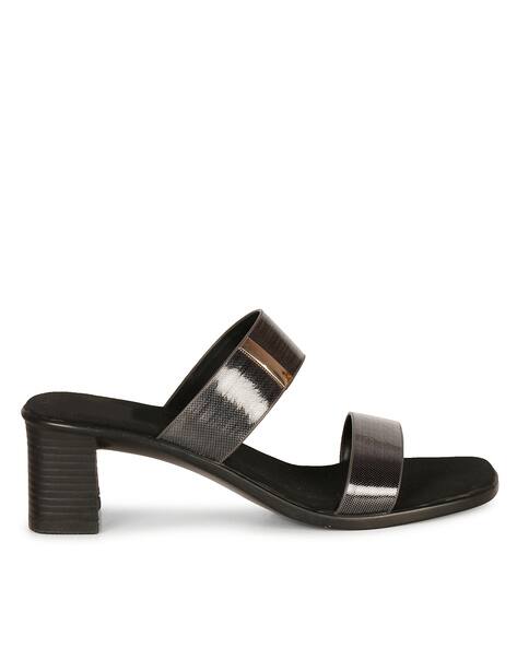 Buy Grey Heeled Sandals for Women by LUVFEET Online