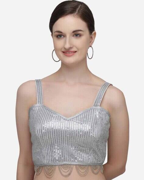 silver glitter blouse