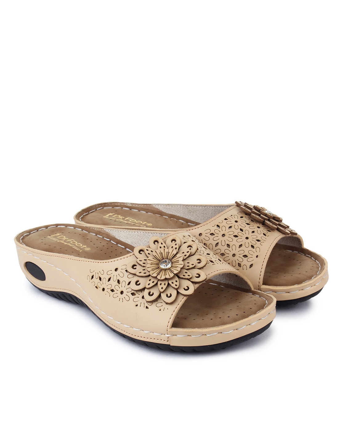 Buy Cream Flat Sandals for Women by SHEZONE Online | Ajio.com