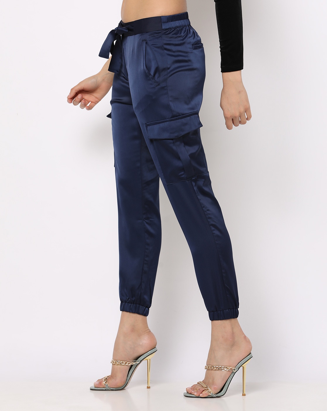 Navy Blue Cargo Pants Womens