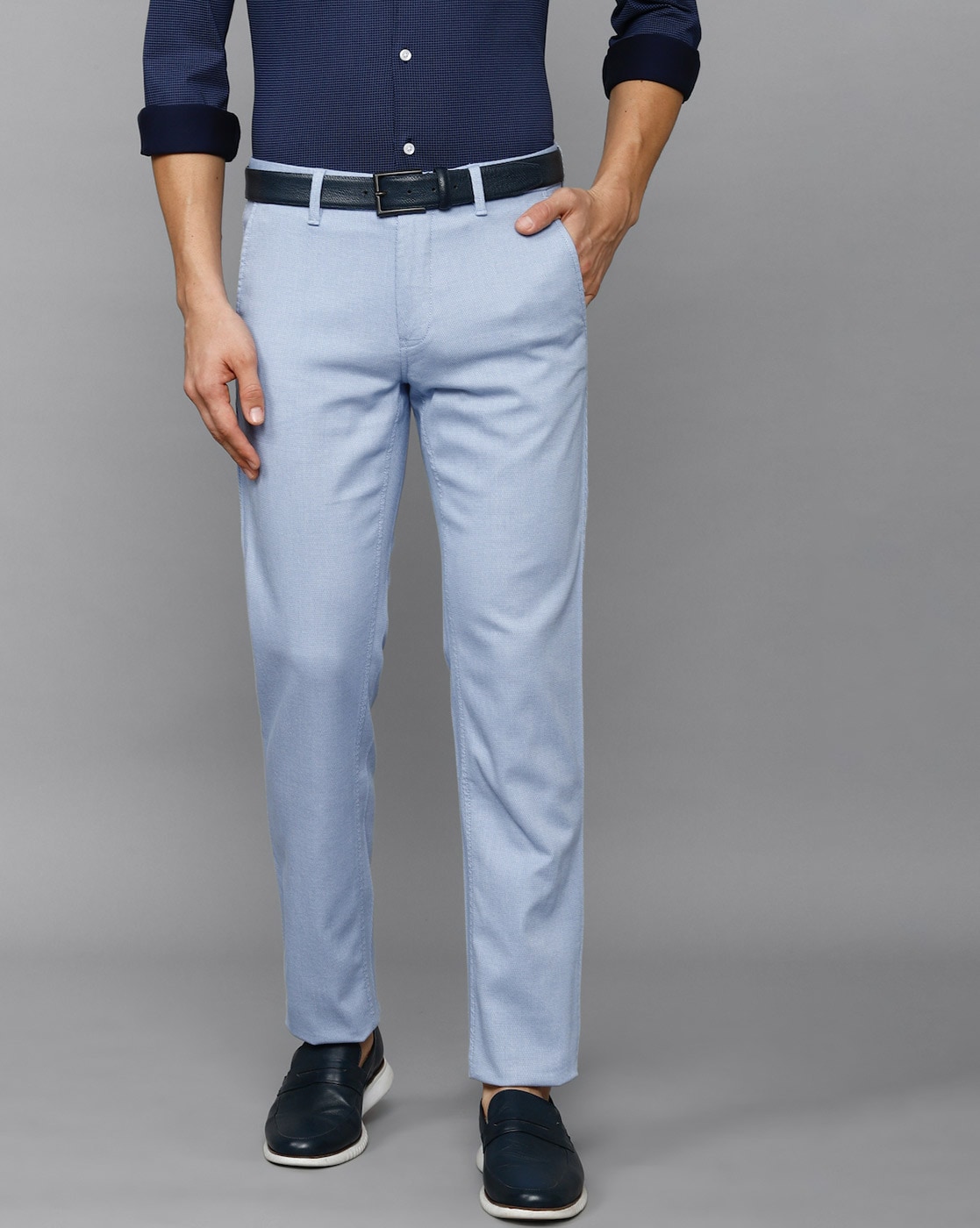 Buy Blue Trousers & Pants for Men by LOUIS PHILIPPE Online