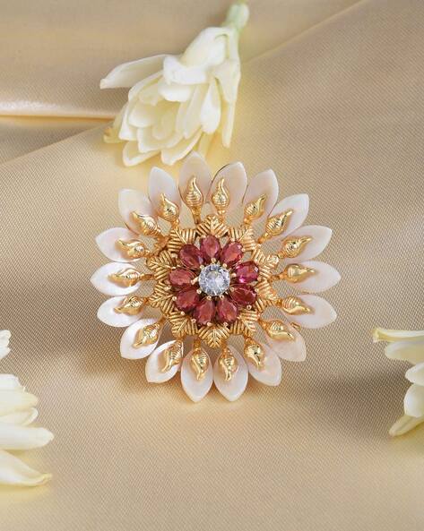 Buy Zaveri Pearls Set Of 3 Wedding Collection Adjustable Finger Rings-ZPFK11493  Online