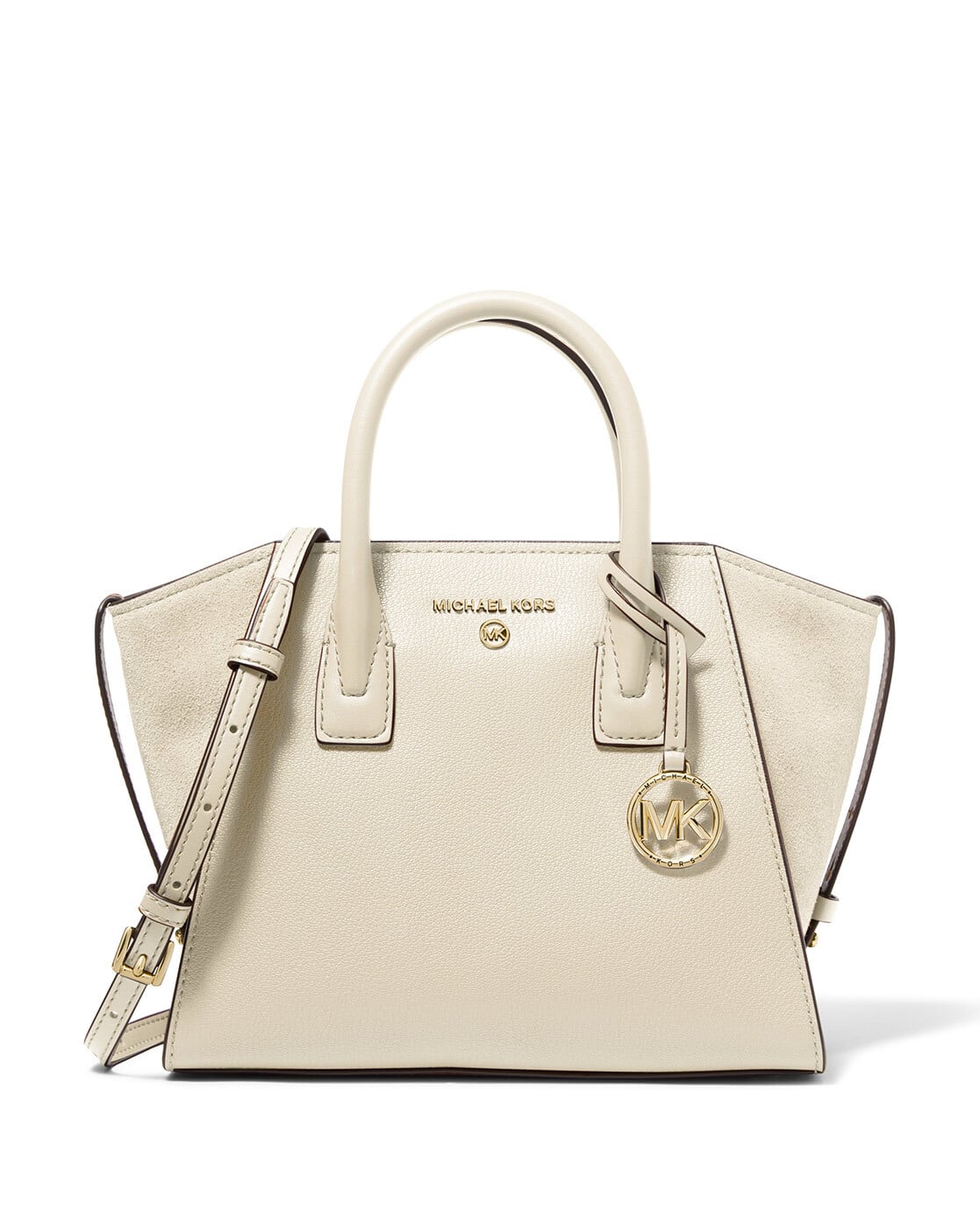Buy Michael Kors Avril Small Leather Top-Zip Satchel | Beige Color