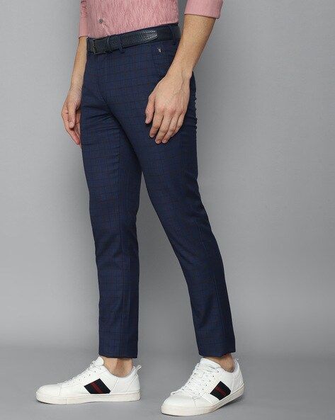 Buy Louis Philippe Navy Trousers Online - 799532