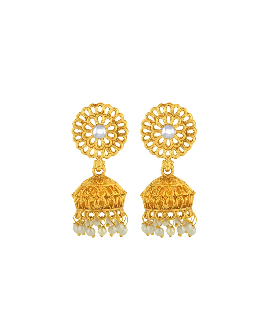 Buy MEENAZ Traditional Temple One Gram Gold Brass Copper South Indian Screw  Back Studs Meenakari Stone Ear Chains Hair Peacock Jhumkas Jhumka Earrings  Combo for Women Girls Wedding chain GOLD JHUMKIM136 Online