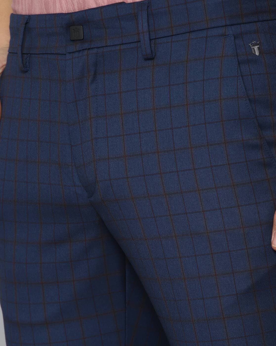 Navy Blue Pinstripe Pants Suitsforme.com