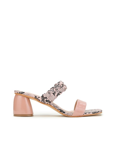 Buy Pink Heeled Sandals for Women by SHEZONE Online