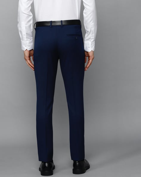 Shop WES Formals Navy CarrotFit Trousers Online  Westside