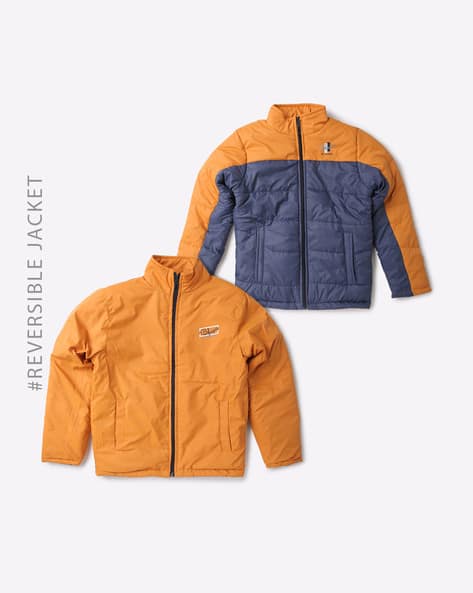 Quilted Zip-Front Reversible Jacket