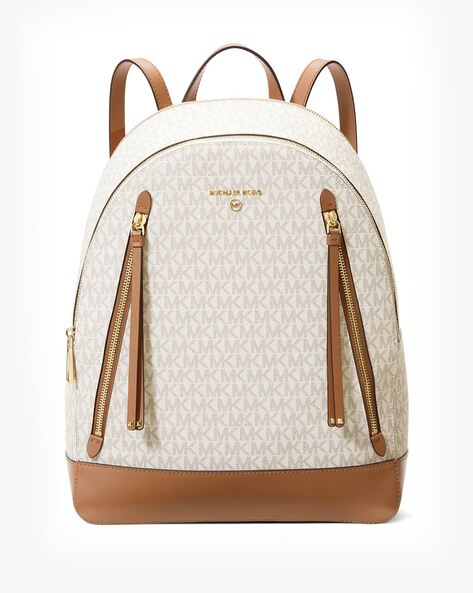 Buy Michael Kors Brooklyn Large Logo Backpack | Beige Color Women | AJIO  LUXE