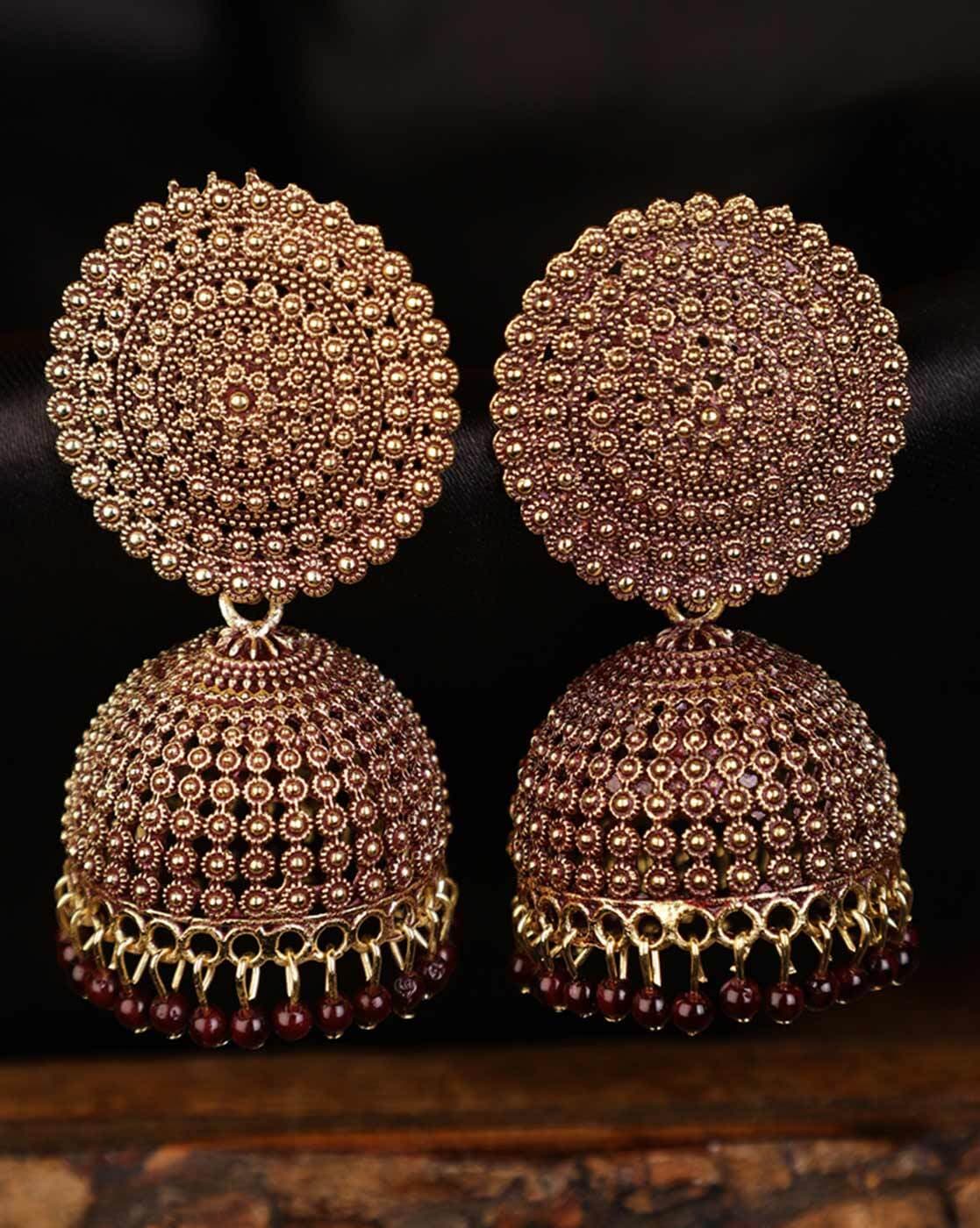 Brown jhumka deals