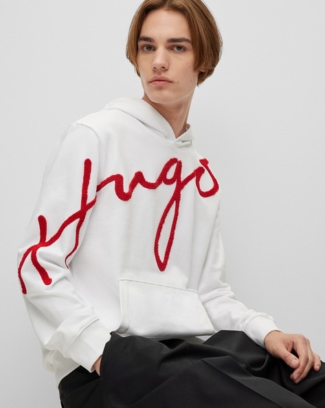 Hugo Embroidered Oversized Hoodie